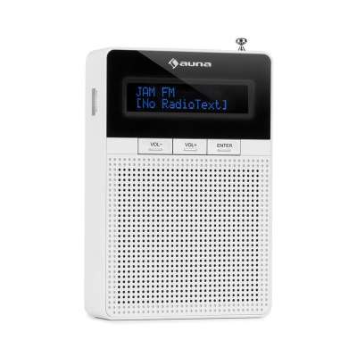 Auna DigiPlug FM, aljzatba szúrható rádió, FM, BT, LCD kijelző, fehér