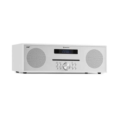 Auna Silver Star CD-DAB, rádió, 2 x 20 W max., CD lejátszó, DAB+, BT, Alu, fehér