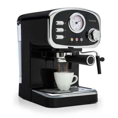 Klarstein Espressionata Gusto, espresso kávéfőző, 1100 W, 15 bar nyomás, fekete