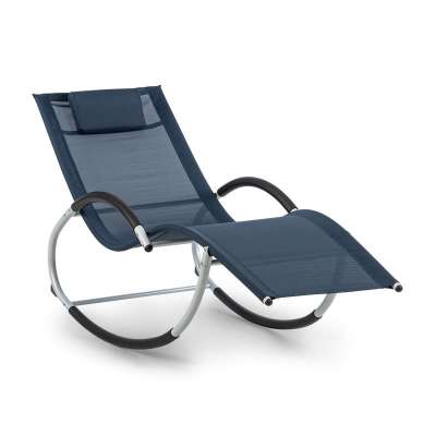 Blumfeldt Westwood Rocking Chair, hintaágy, ergonomikus, alumínium keret, sötétkék