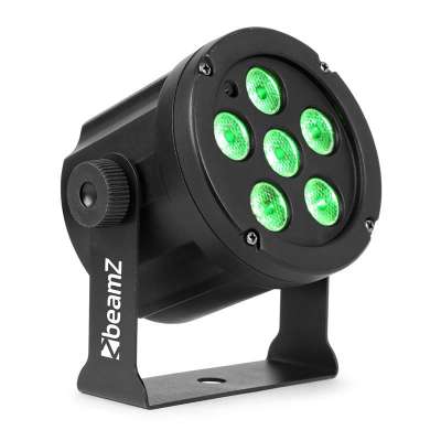 Beamz SlimPar 30, LED reflektor, 6 x 3 W 3 az 1-ben RGB LED diódák, távirányító, fekete