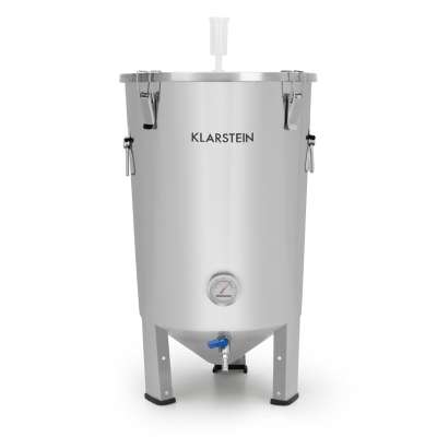 Klarstein Gärkeller Pro, erjesztő tartály, 30 l, erjesztő csövek, hőmérő, 304 rozsdamentes acél