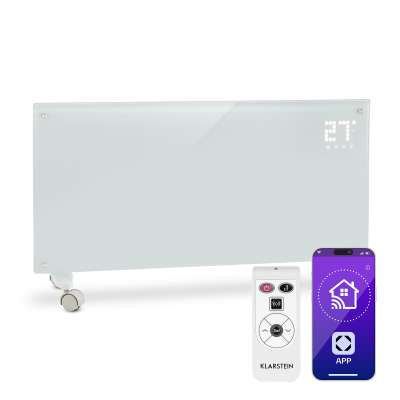 Klarstein Bornholm Smart, konvektor, 2000 W, WiFi, LED kijelző, időzítő, IP24, fehér