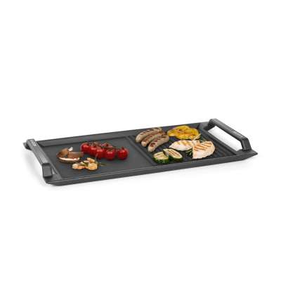 Klarstein Delicatessa Grill Pan, grillező lap, indukciós főzőlap tartozék, fekete