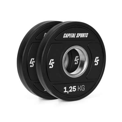 Capital Sports Elongate 2020, tárcsák, 2 x 1,25 kg, keményített gumi, 50,4 mm