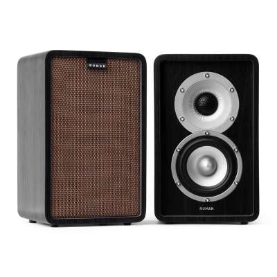 Numan Retrospective 1979 S, kettő 2-utas hangfal, fekete, barna burkolat
