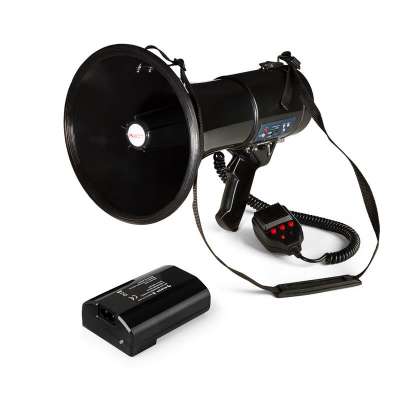 Auna MEGA080USB megafon, 80 W, fekete + akkumulátor