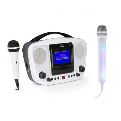 Auna KaraBanga, karaoke rendszer + Kara Dazzl mikrofon, bluetooth, fehér