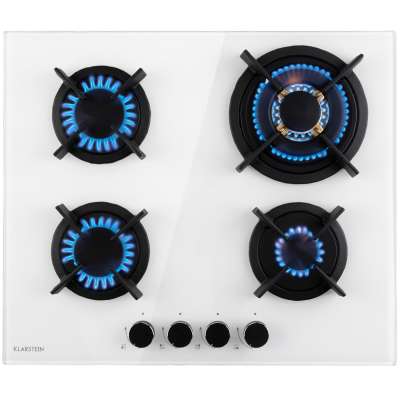 Klarstein Goldflame 4, gázfőzőlap, 4 sárgaréz égő, üvegkerámia