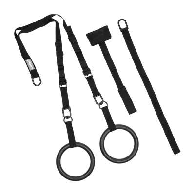 KLARFIT Pull Pack fitnesz heveder készlet, 12-részes szett, táska, poliészter, acél, fekete