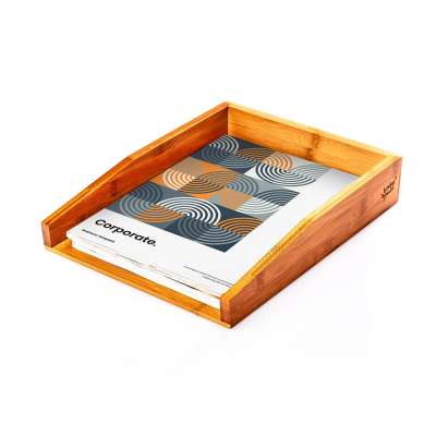 Blumfeldt Irattartó, tároló doboz, egyszerű kialakítás, méret: 25,3 x 5,8 x 33 cm, bambusz