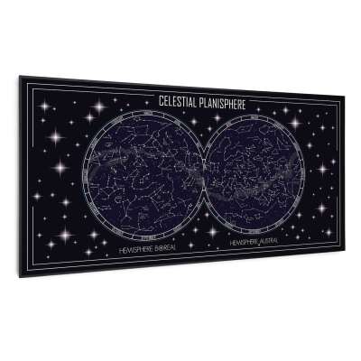 Klarstein Wonderwall Air Art Smart, infravörös hősugárzó, 120 x 60 cm, 700 W, égbolt térkép
