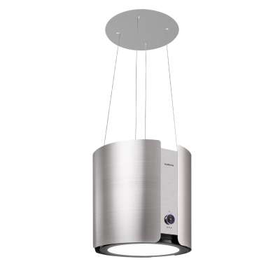 Klarstein Skyfall, sziget páraelszívó, Ø 45 cm, légkeringetés, 402 m³/ó, LED, nemesacél, ezüst