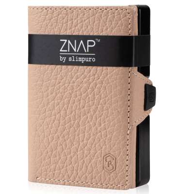 Slimpuro ZNAP, vékony pénztárca, 8 kártya, érmetartó, 8,9 x 1,5 x 6,3 cm (SZ x M x M), RFID védelem