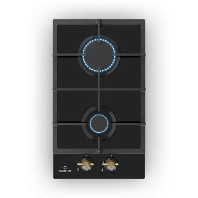 Klarstein Victoria Domino, gáz főzőlap, 2 Sabaf égő, üvegkerámia, retró design