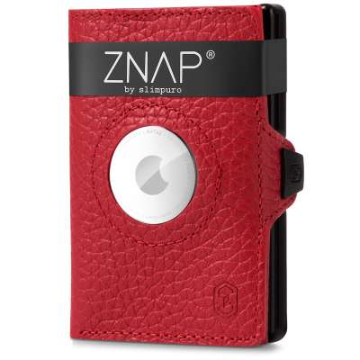 Slimpuro ZNAP Airtag pénztárca 12 kártya, érmetartó, 8,9 x 1,8 x 6,3 cm (SzxMxM), RFID-védelem