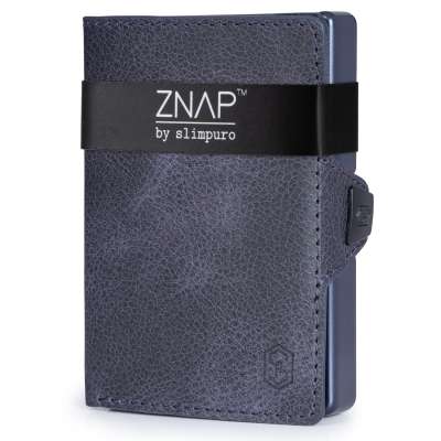 Slimpuro ZNAP, vékony pénztárca, 12 kártya, érmetartó, 8,9 x 1,8 x 6,3 cm (SZ x M x M), RFID védelem