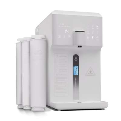 Klarstein AquaFina 6L, víztisztító, 5 fokozatú szűrés, 6 l térfogat, HD érintős kijlező, 6 vízhőmérséklet, fehér