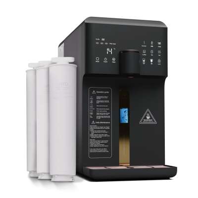 Klarstein AquaFina 6L, víztisztító, 5 fokozatú szűrés, 6 l térfogat, HD érintős kijlező, 6 vízhőmérséklet, fekete