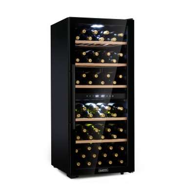 Klarstein Barossa 102D, borhűtő, 2 zóna, 102 palack, LED érintőképernyő, fekete