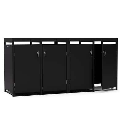 Blumfeldt BinSafe, szemétkosár tároló doboz, 4 szemétkosár, 240 l, zárható, időjárásálló horganyzott acél