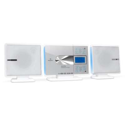 Auna VCP 191 sztereó rendszer, MP3 CD lejátszó, USB, SD, fehér
