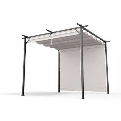 Blumfeldt Pantheon Robust, pergola, 3 x 3 m, oldalsó redőnyökkel, időjárásálló porszórt acél