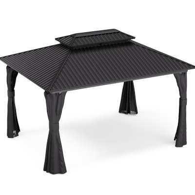 Blumfeldt ShadeFortress, pergola, 4 x 3 m, horganyzott acél tető, véd a nap, eső és a szél ellen