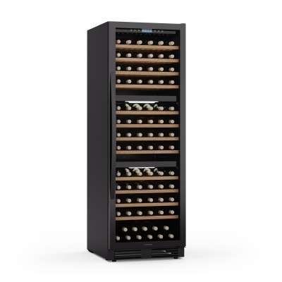 Klarstein Vinovilla Trio borhűtő, 143 palack, 3 zóna, 38 dB, 12 polc, kompresszor, 413 liter