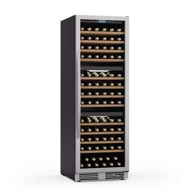Klarstein Vinovilla Trio borhűtő, 143 palack, 3 zóna, 38 dB, 12 polc, kompresszor, 413 liter