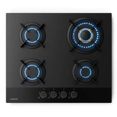 Klarstein Goldflame Nano gáz főzőlap, 4 sárgaréz égő, Nano bevonat, LPG/földgáz