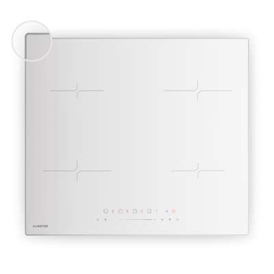 Klarstein Velaire indukciós főzőlap, elegáns, minimalista, nagy teljesítményű, 4 főzőzóna, 7000 W, 60 cm