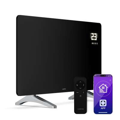 Klarstein Wonderglass infravörös panel | 480 W | 7 - 14 m² | Modern üveg design | 90 cm x 58 cm