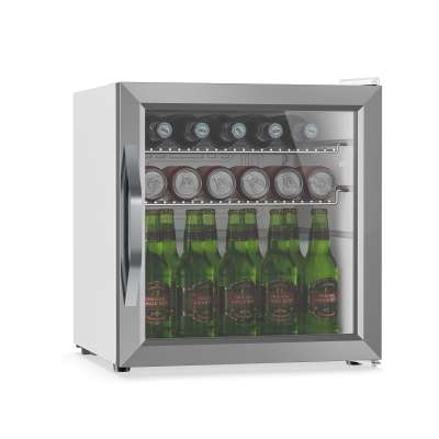 Klarstein Beersafe italhűtő üvegajtóval | 44 x 48 cm | LED-es belső világítás | Ezüst-fehér
