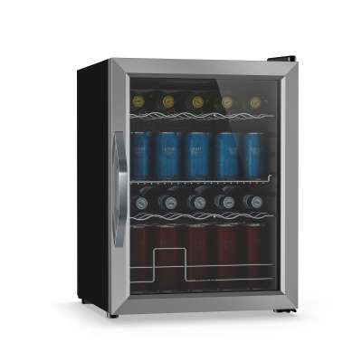 Klarstein Beersafe italhűtő üvegajtóval | 64 x 48 cm | LED-es belső világítás | Ezüst-fekete