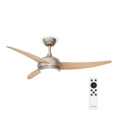 Klarstein El Paso mennyezeti ventilátor világítással | 132 cm | 35 W | Csendes működés | Fa