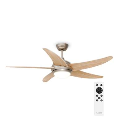 Klarstein Bolero mennyezeti ventilátor világítással | 132 cm | 35 W | Csendes működés | Fa