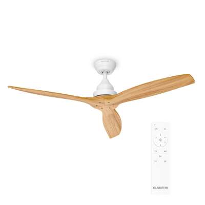 Klarstein Santa Elena mennyezeti ventilátor | 132 cm | 35 W | 25 m² | Csendes működés | Fa