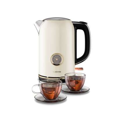 Klarstein Victoria vízforraló | 1,7 liter | 2200 W | 360°-os forgatható talp | Időtlen design