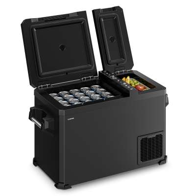 Klarstein Arctiq Duo hűtőtáska | Kompresszorral | 43 liter | 58 doboz | -18-20 °C | Fekete | 78 cm