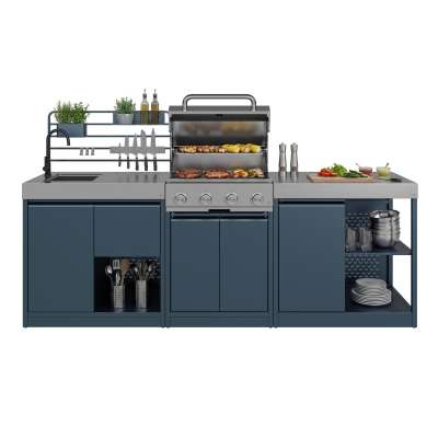 Klarstein WaldChef kültéri konyhai szett | 4 égő | 30 mbar | 12 800 W | Vízálló | Rozsdamentes acél