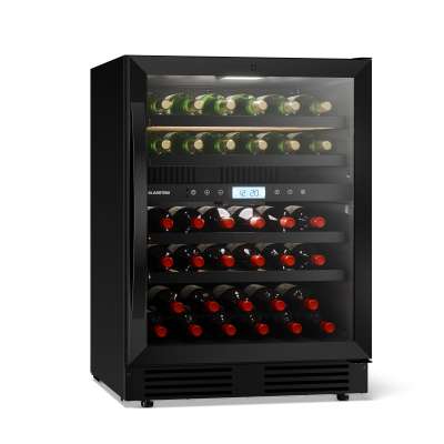 Klarstein VeroSteel beépíthető borhűtő | 2 hűtőzóna | 129 liter | 43 palack | 60 cm