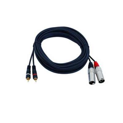 Electronic-Star Cinch XLR kimenő kábelhez, 6 m, DJ, PA kábel, sztereó