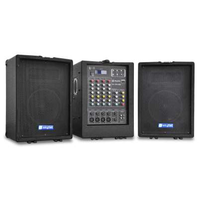Hordozható PA Skytec PA 100 renszer, USB, MP3, 4 csatornás
