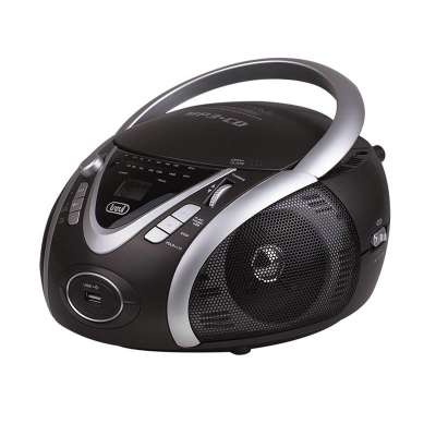 Trevi CMP-542, CD-MP3-lejátszó boombox, USB, SD, CD, MP3, fekete