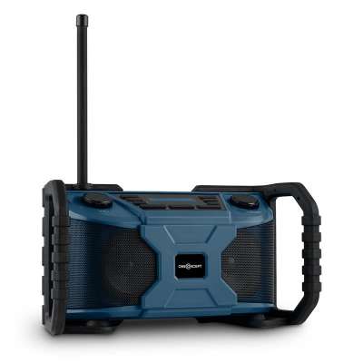 OneConcept Workside kültéri hangfal rádióval, DAB+, FM, bluetooth, USB, IP54, elem, kék
