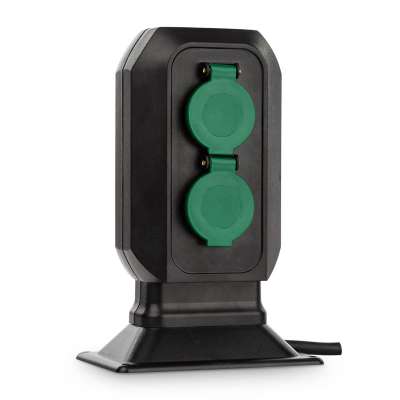 Waldbeck Powerspike S2 Timer kerti aljzat, dupla, IP44, 3680 W, 3 méteres kábel, földbe szúrható ék