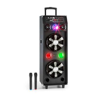 Auna DisGo box 2100, 100 W RMS, mobil DJ hangfal diszkó fénnyel, bluetooth