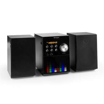 Auna MC-200 LED, mikro sztereó rendszer, bluetooth, CD, USB, MP3, FM, AUX, LED panel