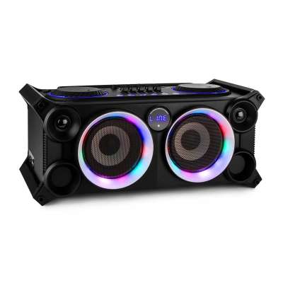 Ibiza SPLBOX200-BK hordozható audiorendszer, 200W, bluetooth USB/SD, line, FM, fekete
